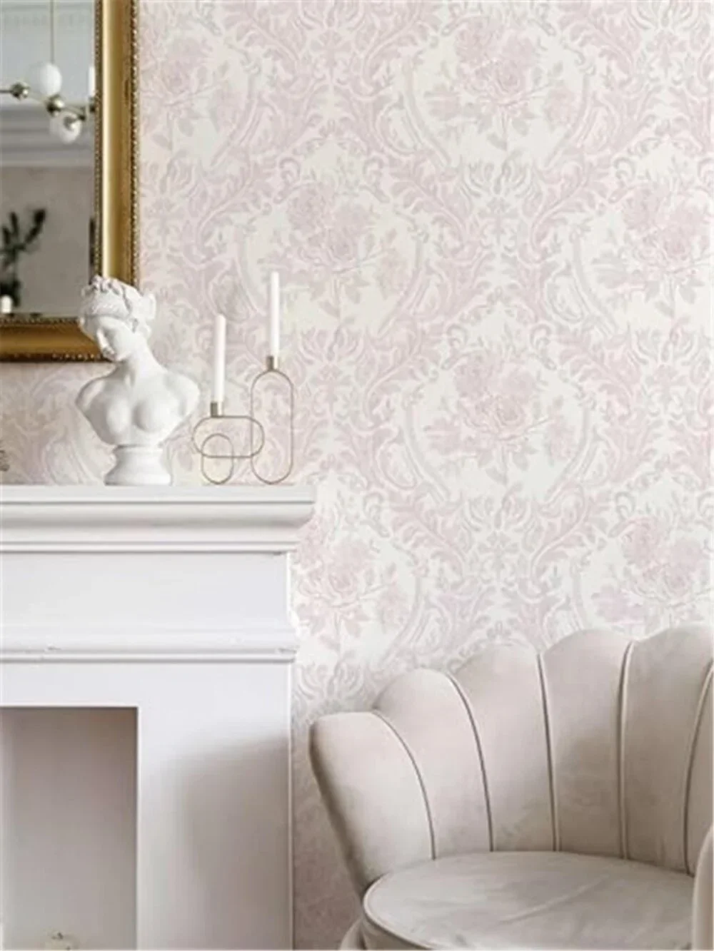 Peel and Stick Wallpaper Vintage Floral Contact Paper Boho Watercolor Pink